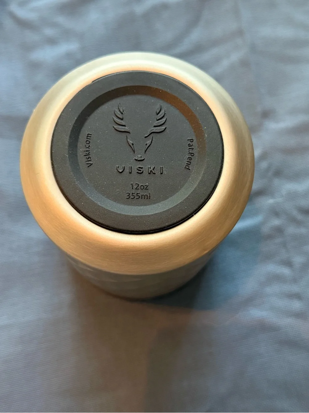 Viski Paragon Double Walled Rocks Tumbler with Lid Platinum- NEW WITHOUT TAGS